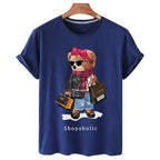 Shopaholic Bear Short Sleeve Graphic Tee Organic Cotton