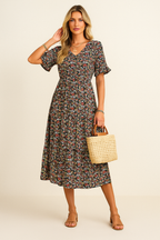 Emery Floral Print Midi Dress