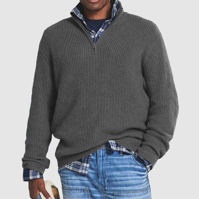 Men's Smart Casual Zip Sweater in Regular Fit