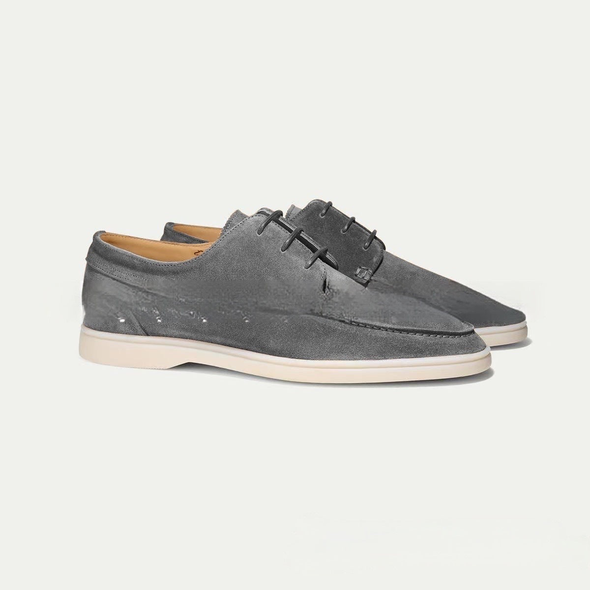 Suede Loafers Men Lace Up