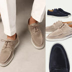 Suede Loafers Men Lace Up