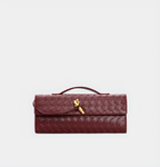 Woven Leather Crossbody Bag with Top Handle
