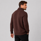 Cable knit button front cardigan sweater