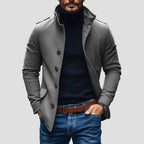 Men's Wool Blend Short Coat Casual Fit