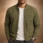 Suede Bomber Jacket Men