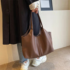 Women's chic vegan leather hobo tote bag