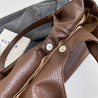 Women's chic vegan leather hobo tote bag