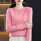Women's adorable oversized knit sweater for fall and winter in pink