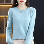 Women's adorable oversized knit sweater for fall and winter in green