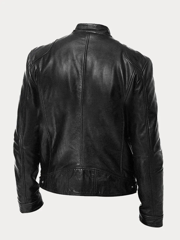 Men's classic leather jacket