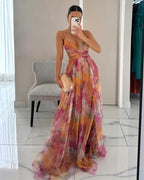 Floral Print Summer Dress Long Flowing Silhouette 2