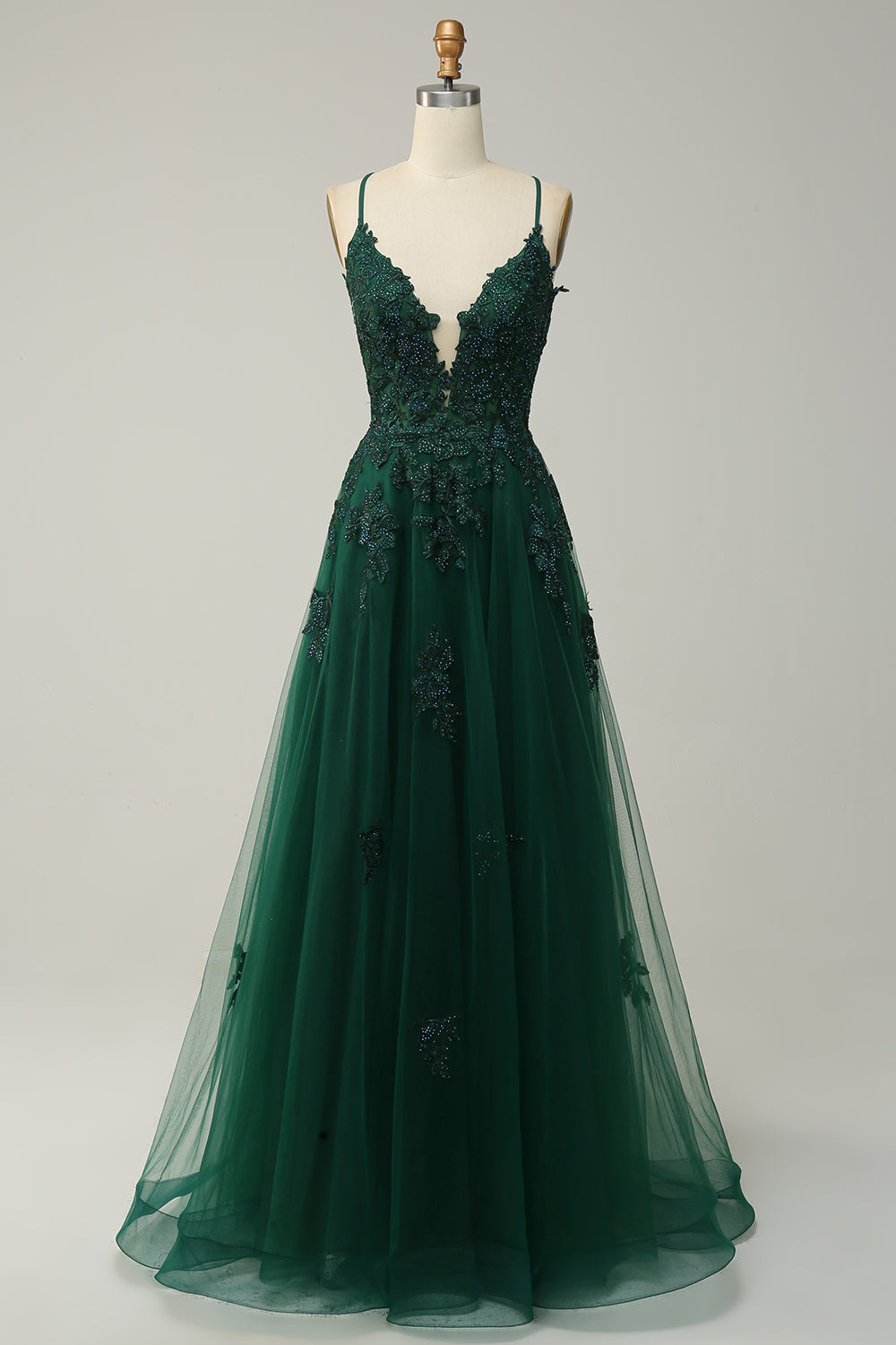 Ball Gown Lace Appliqué Floor-Length Formal Gown