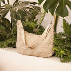 Women's chic quilted puffer shoulder bag