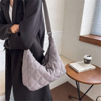 Women's chic quilted puffer shoulder bag