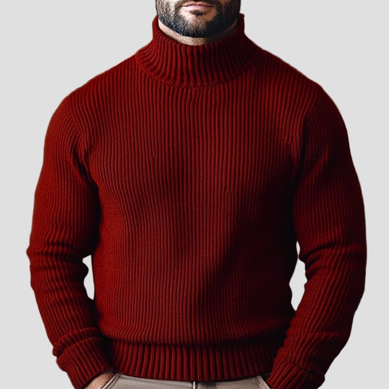 Men's Heavy Knit Turtleneck Sweater