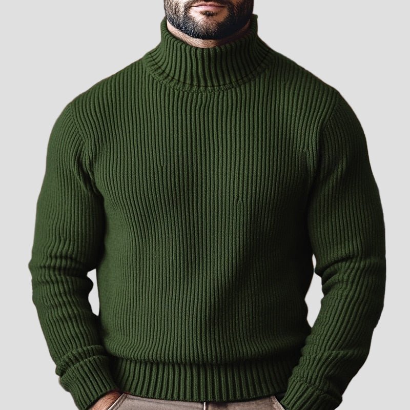 Men's Heavy Knit Turtleneck Sweater