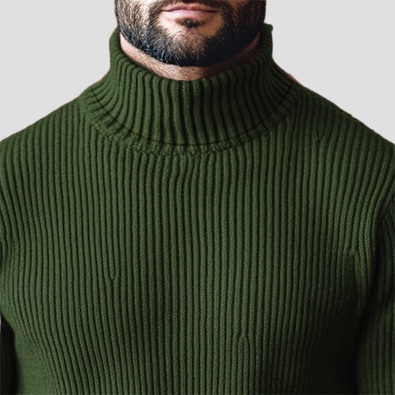 Men's Heavy Knit Turtleneck Sweater