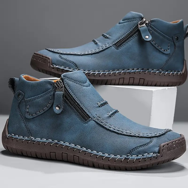Men's Orthopedic Ankle Boot with Side Zip
