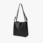 Vegan leather shoulder tote bag