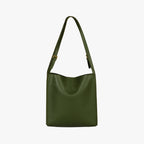 Vegan leather shoulder tote bag