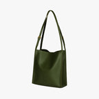 Vegan leather shoulder tote bag