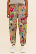 Floral Jogger Pants Women Loose Fit