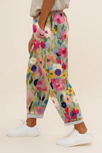 Floral Jogger Pants Women Loose Fit