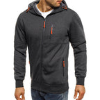 Full Zip Hoodie Men Soft Breathable Fabric