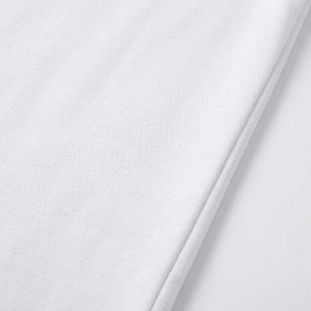 Casual V neck tee with rolled cuffs