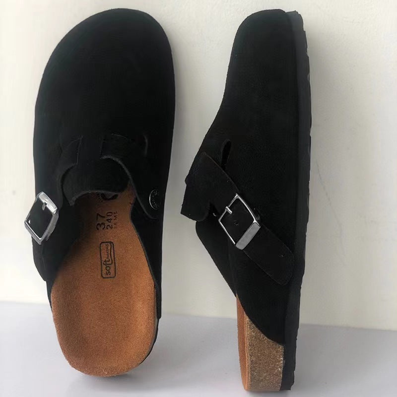 Leather Slide Sandals
