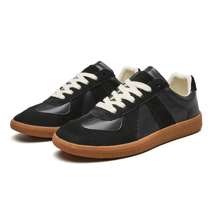 Retro Suede Leather Panel Sneakers