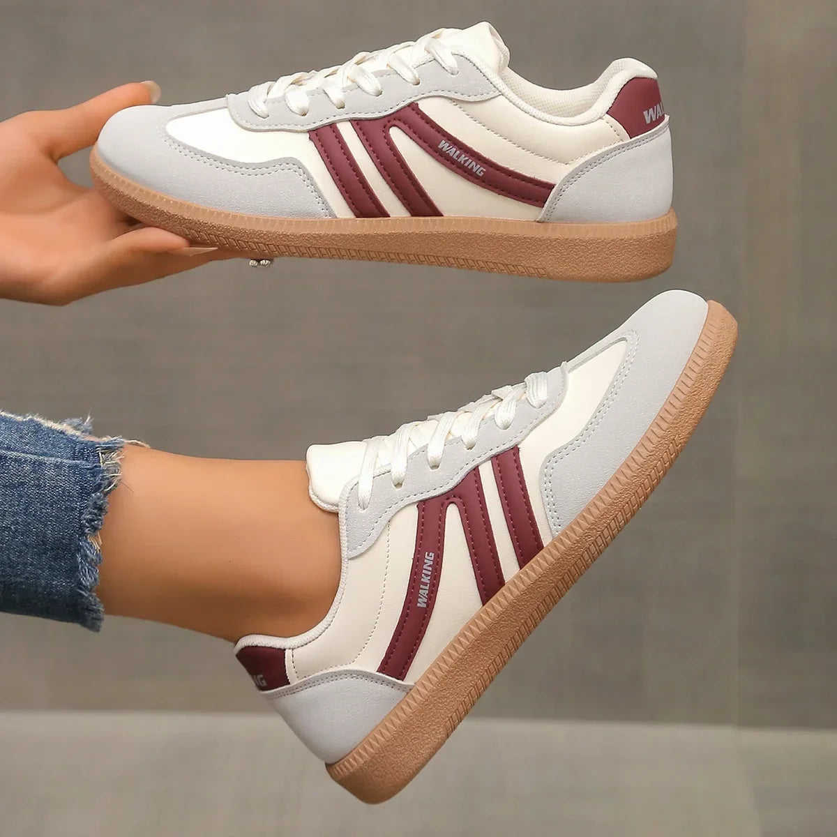 Women's lightweight slip on sneakers no laces easy on and off