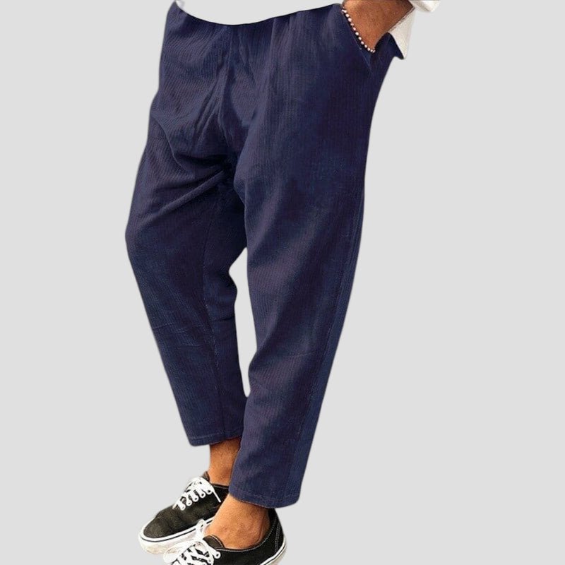 Loose Fit Casual Corduroy Trousers