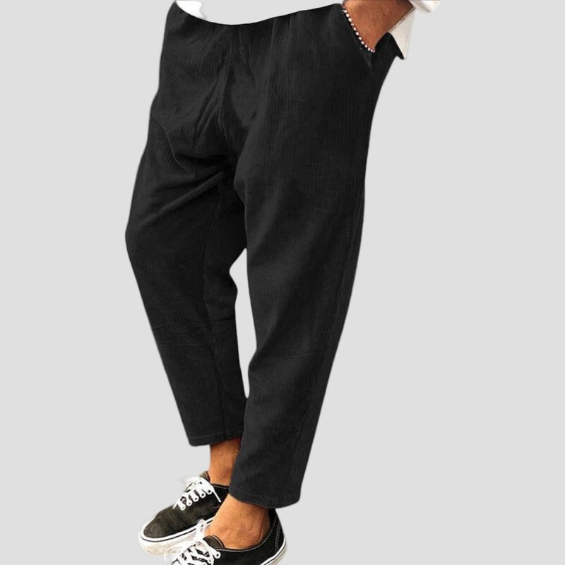 Loose Fit Casual Corduroy Trousers