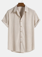 Men's Two-Piece Casual Ribbed Summer Set