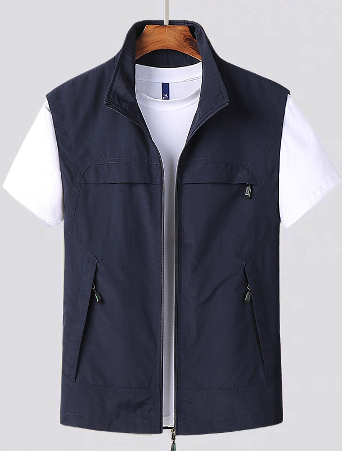 Men's lightweight quick-drying cardigan designed for outdoor activities, featuring breathable fabric and a stylish fit, perfect for hiking, camping, and everyday wear. 0