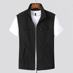 Men's lightweight quick-drying cardigan designed for outdoor activities, featuring breathable fabric and a stylish fit, perfect for hiking, camping, and everyday wear. 3