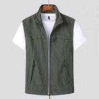 Men's lightweight quick-drying cardigan designed for outdoor activities, featuring breathable fabric and a stylish fit, perfect for hiking, camping, and everyday wear. 4