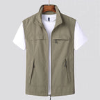Men's lightweight quick-drying cardigan designed for outdoor activities, featuring breathable fabric and a stylish fit, perfect for hiking, camping, and everyday wear. 5