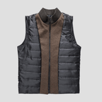 Men's Wool Coat with Removable Quilted Gilet