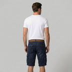 Men's regular fit cargo shorts designed for casual outdoor activities, featuring multiple pockets for storage and comfortable fabric for all-day wear. 2
