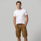 Men's regular fit cargo shorts designed for casual outdoor activities, featuring multiple pockets for storage and comfortable fabric for all-day wear. 6