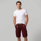 Men's regular fit cargo shorts designed for casual outdoor activities, featuring multiple pockets for storage and comfortable fabric for all-day wear. 7