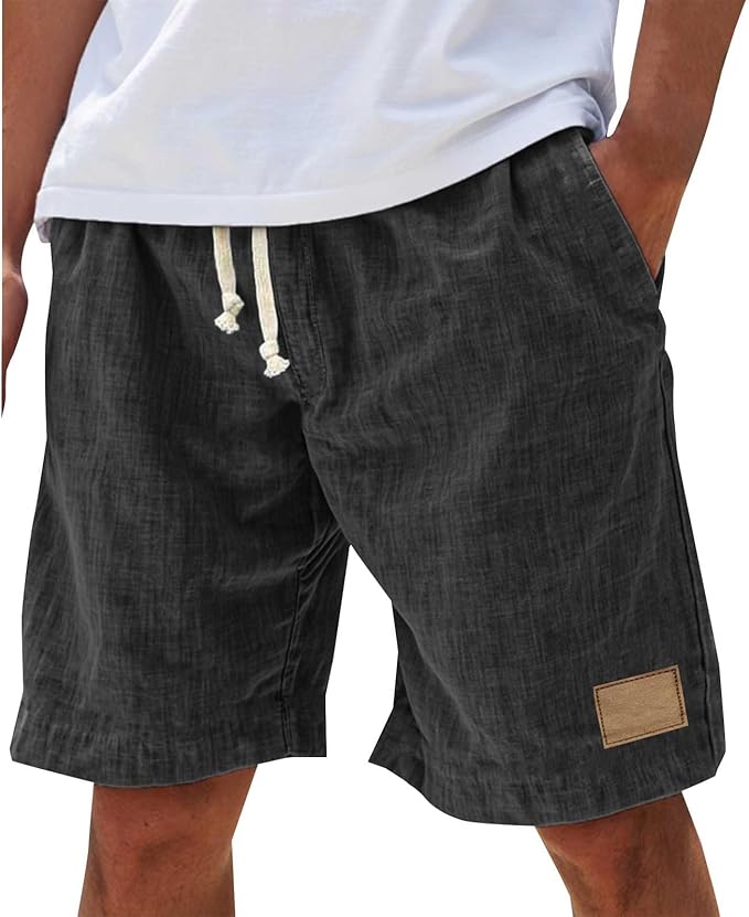 Men's relaxed fit board shorts designed for casual summer wear, featuring a comfortable waistband, vibrant colors, and lightweight fabric, perfect for beach outings and outdoor 0