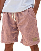 Men's relaxed fit board shorts designed for casual summer wear, featuring a comfortable waistband, vibrant colors, and lightweight fabric, perfect for beach outings and outdoor 2