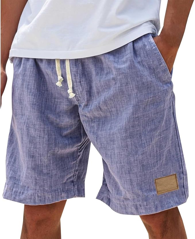 Men's relaxed fit board shorts designed for casual summer wear, featuring a comfortable waistband, vibrant colors, and lightweight fabric, perfect for beach outings and outdoor 4