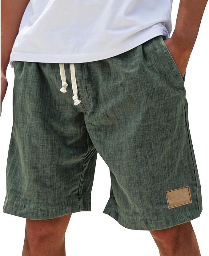 Men's relaxed fit board shorts designed for casual summer wear, featuring a comfortable waistband, vibrant colors, and lightweight fabric, perfect for beach outings and outdoor 5
