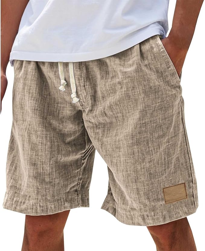 Men's relaxed fit board shorts designed for casual summer wear, featuring a comfortable waistband, vibrant colors, and lightweight fabric, perfect for beach outings and outdoor 7
