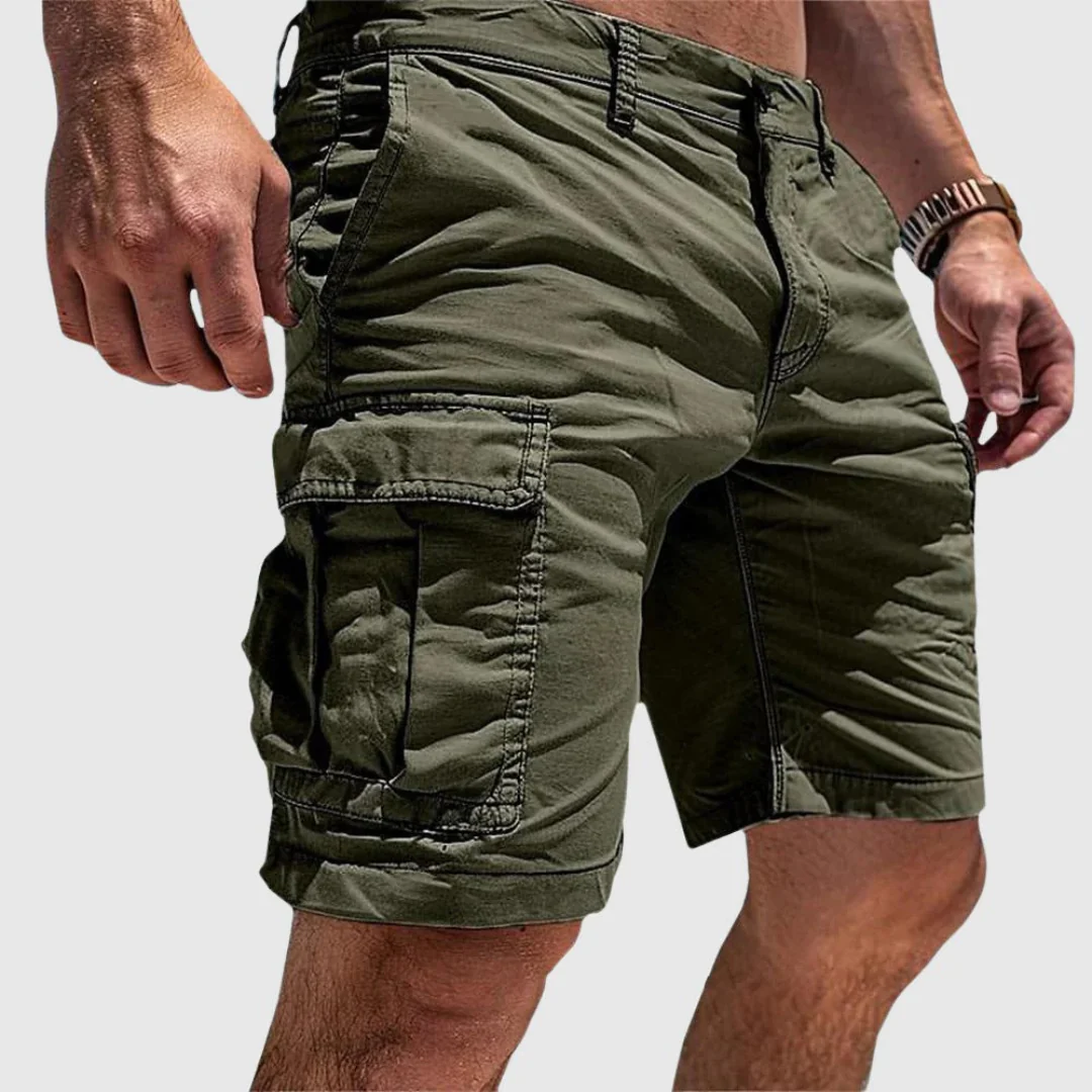 Men's relaxed fit cargo shorts in a versatile color, perfect for everyday casual summer wear, featuring multiple pockets for storage and a comfortable, breathable fabric ideal 0
