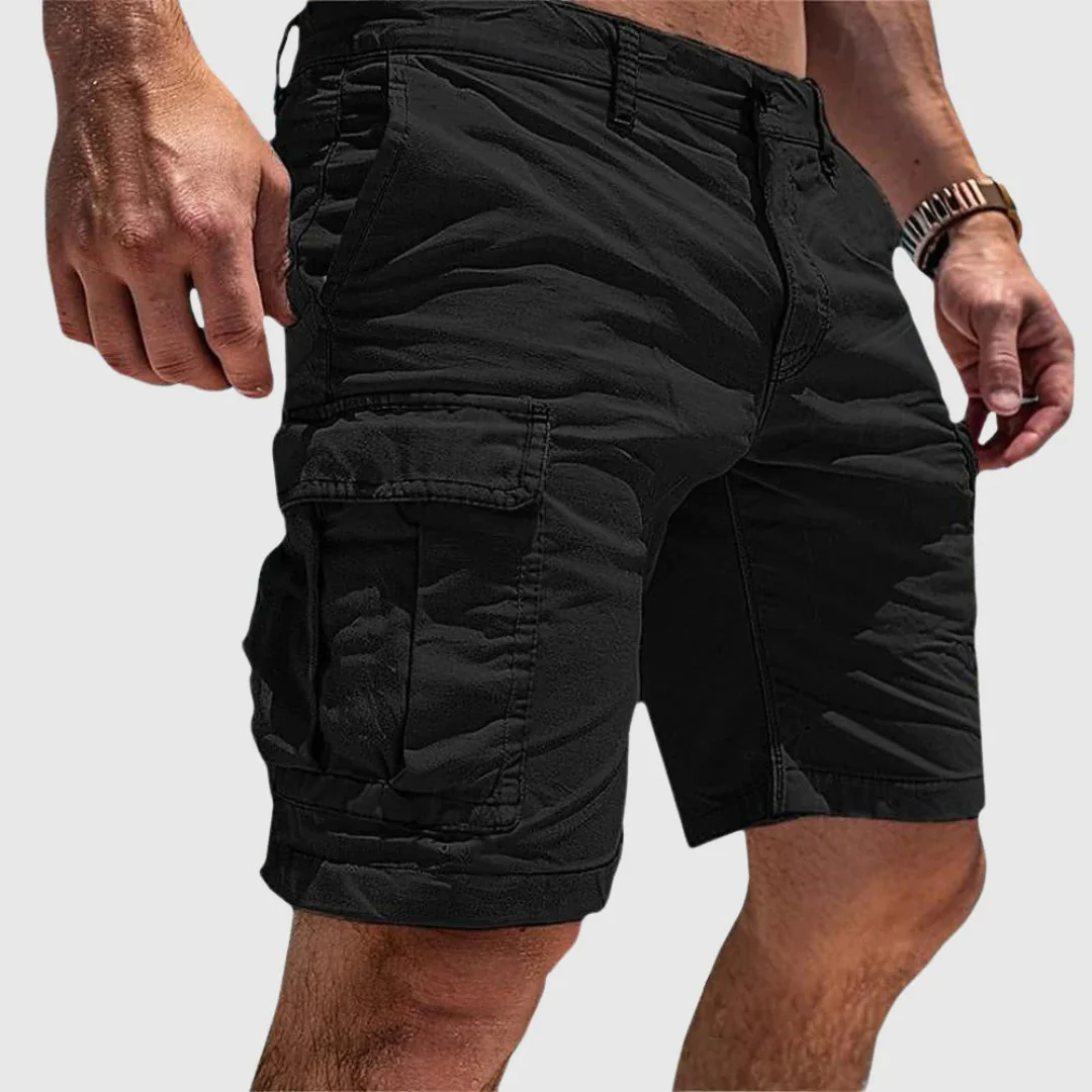 Men's relaxed fit cargo shorts in a versatile color, perfect for everyday casual summer wear, featuring multiple pockets for storage and a comfortable, breathable fabric ideal 1